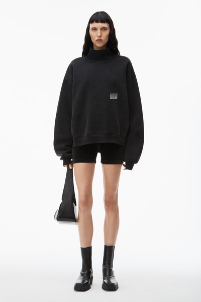 Alexander Wang HIGH NECK PULLOVER IN DENSE FLEECE outlook