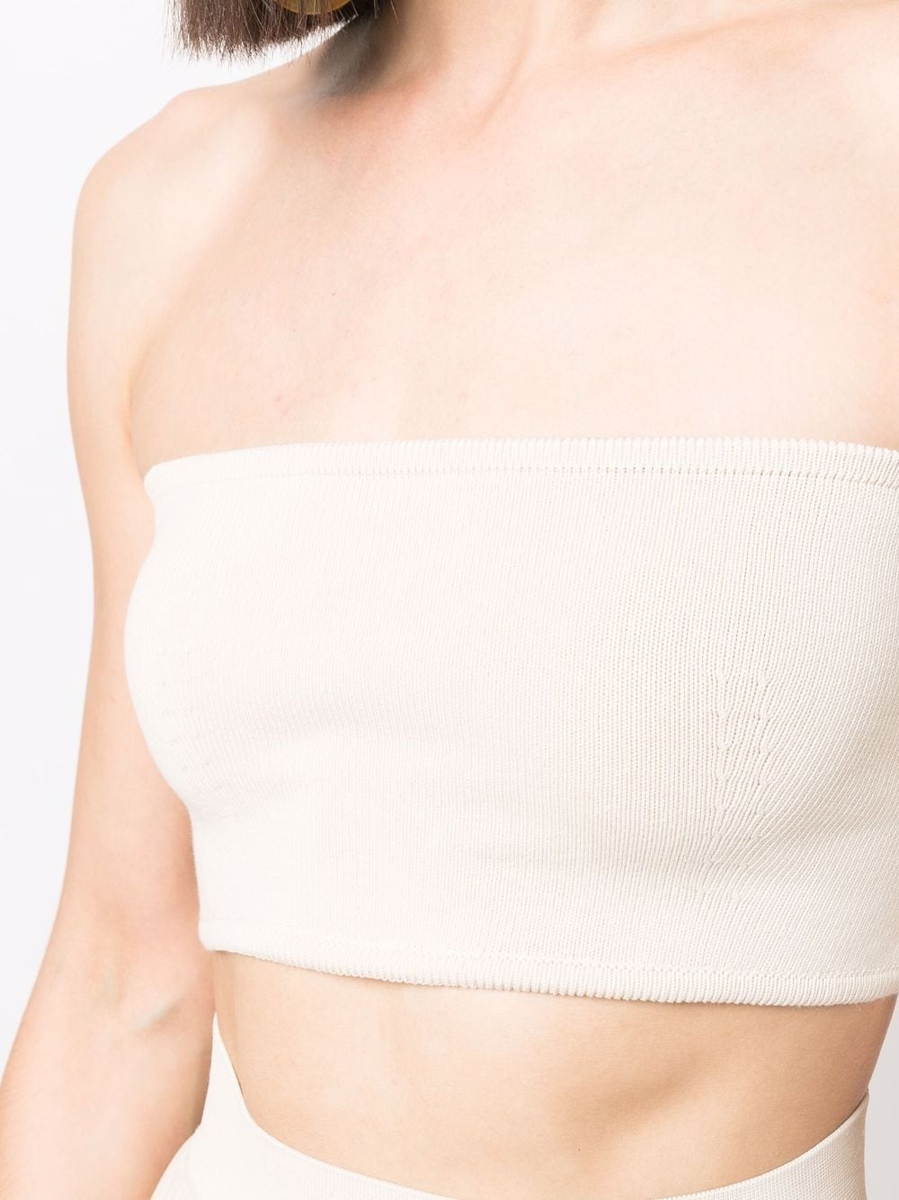 bandeau knitted crop top - 5