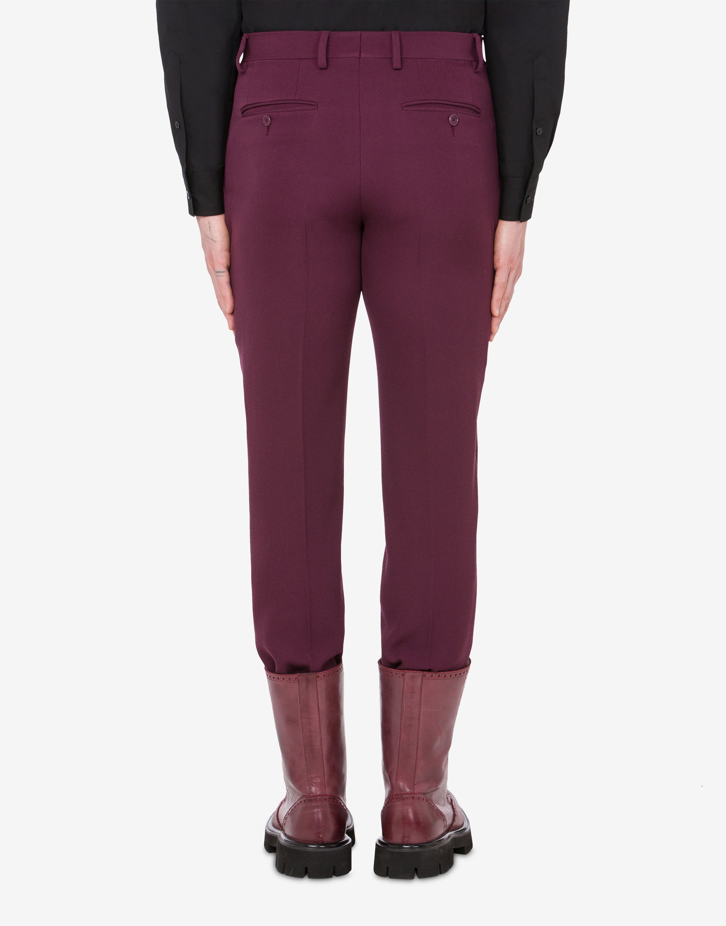 GRAIN DE POUDRE WOOL TROUSERS - 3