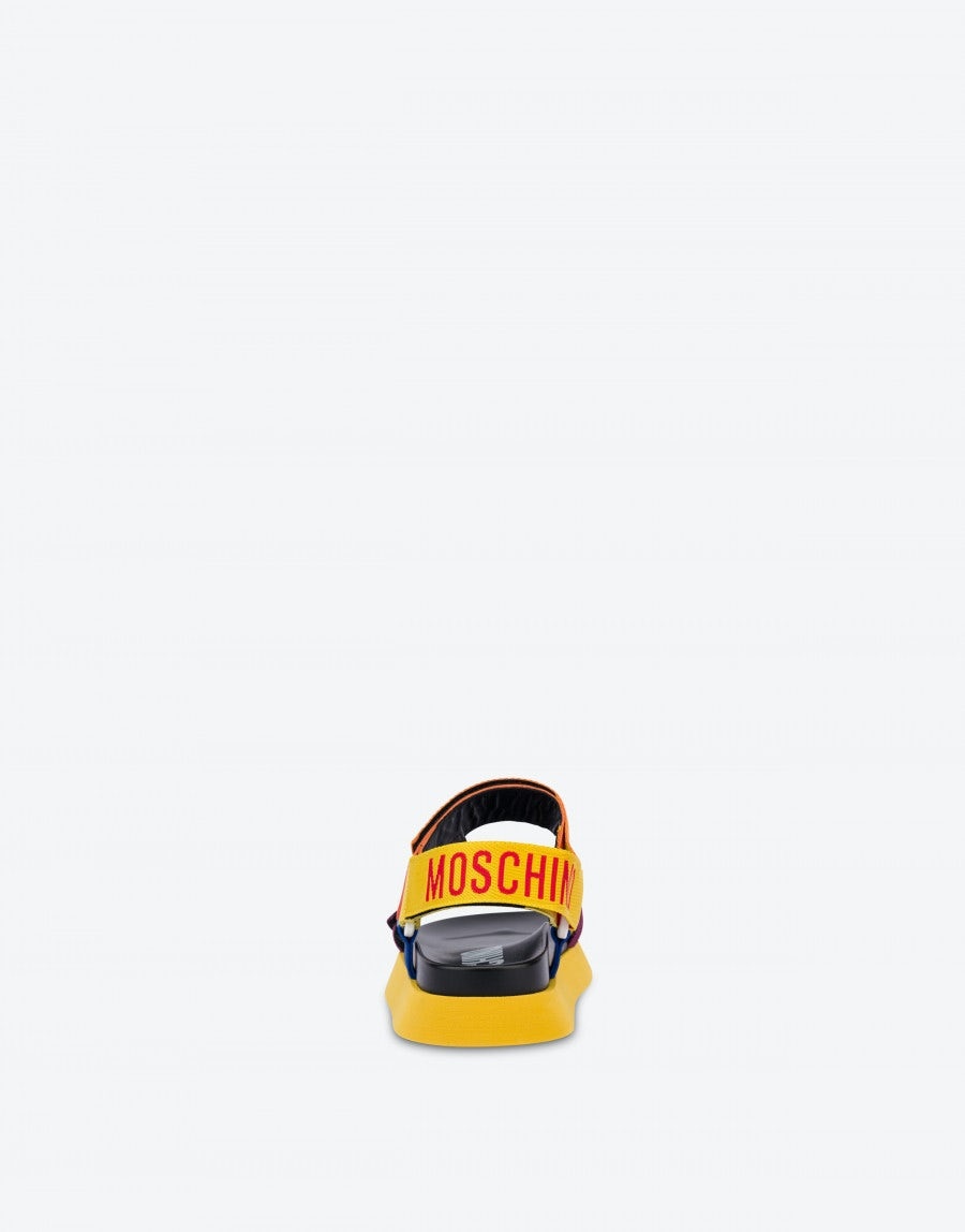 LOGO TAPE PLATFORM SANDALS - 3