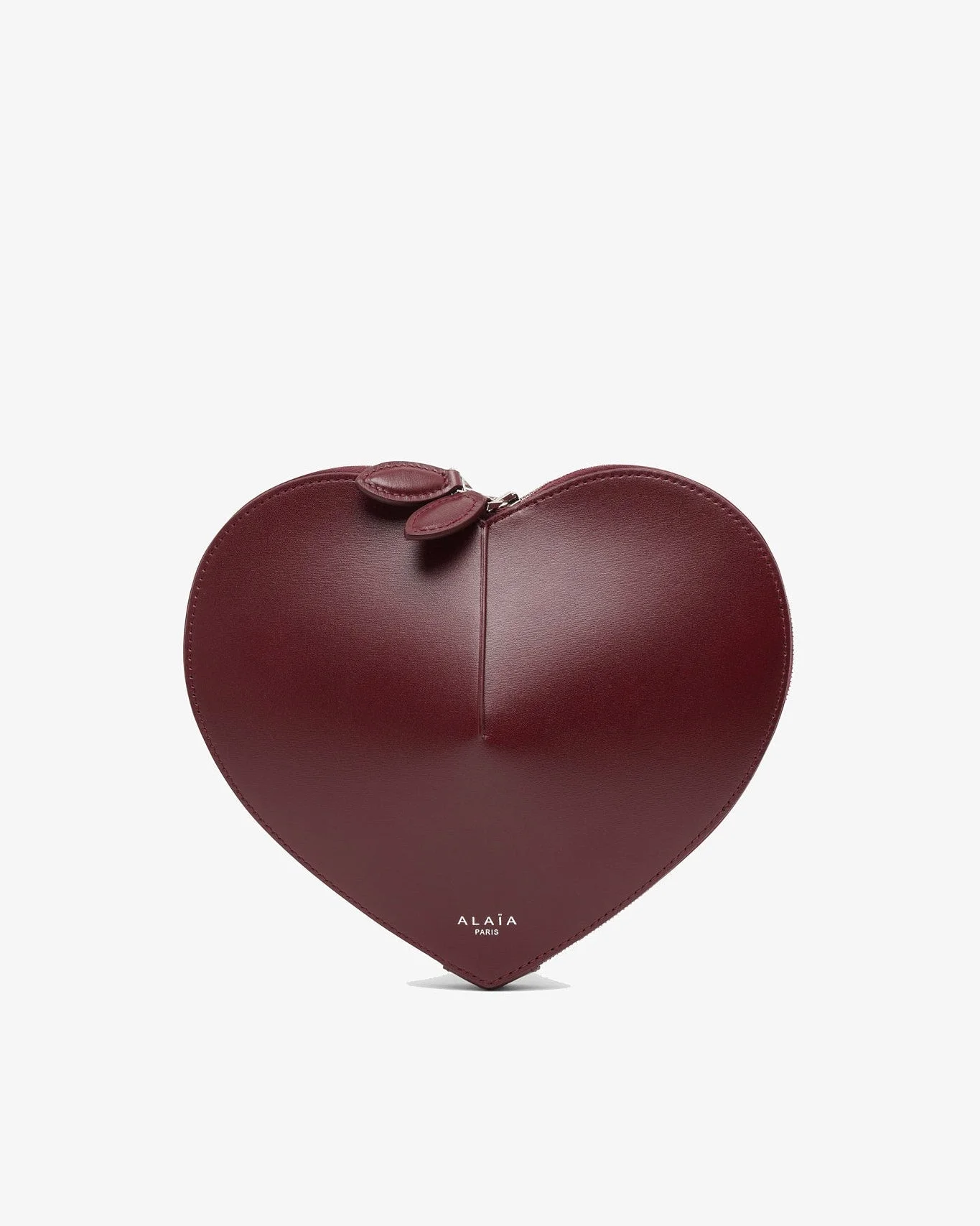 Le Coeur dark red leather crossbody bag - 1