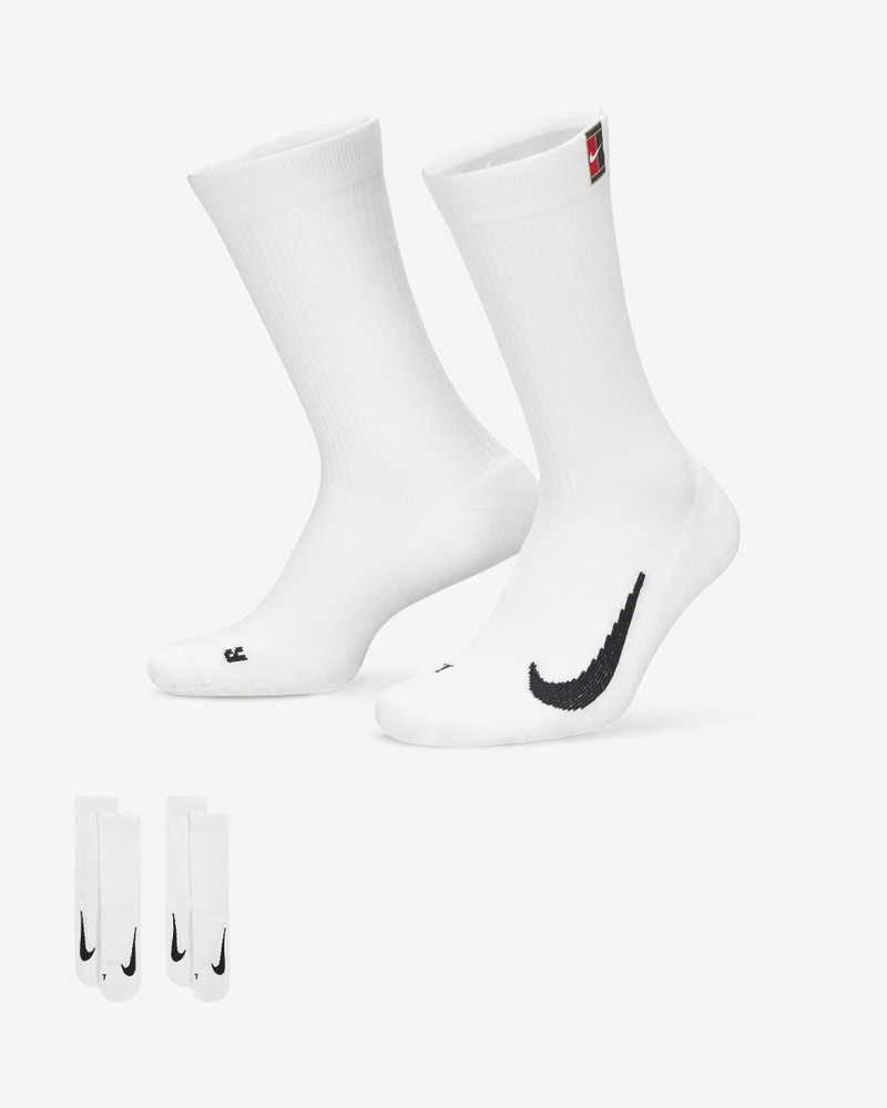 NikeCourt Multiplier Cushioned Tennis Crew Socks (2 Pairs) - 1