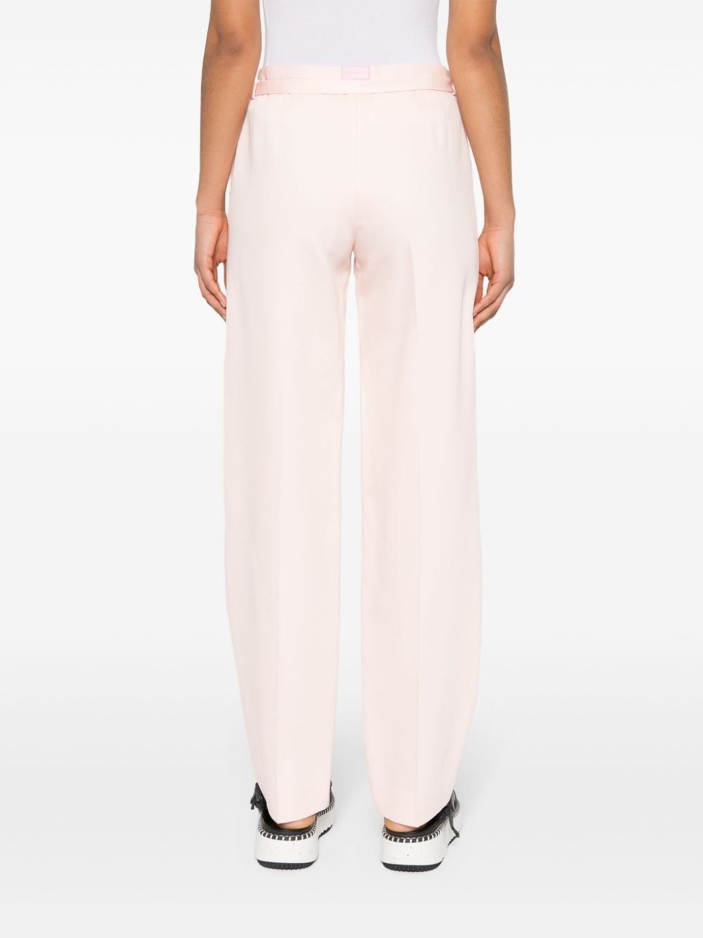 belted straight-leg trousers - 4