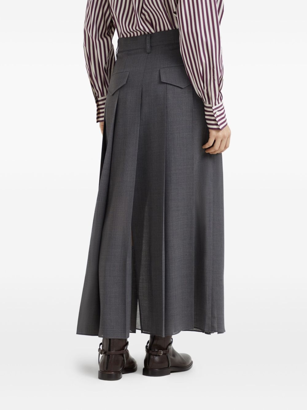 pleated maxi skirt - 4