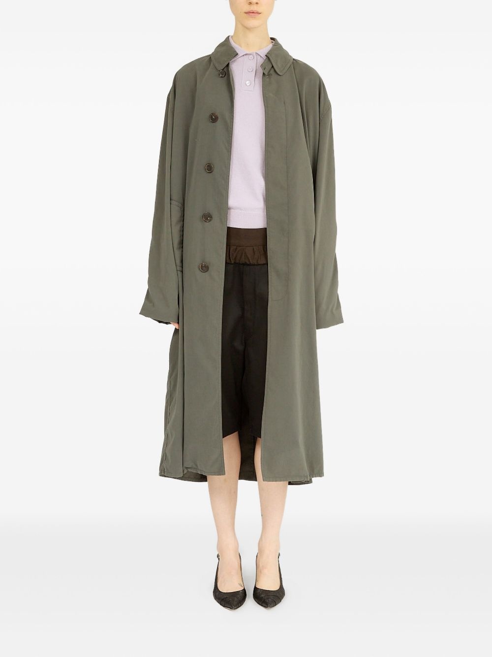 peached trench coat - 2