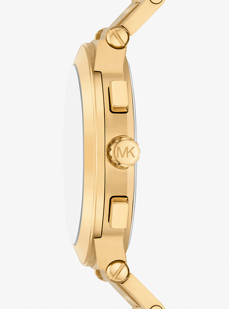 MICHAEL KORS Oversized Billie Gold-Tone Watch and Bracelet Gift Set outlook