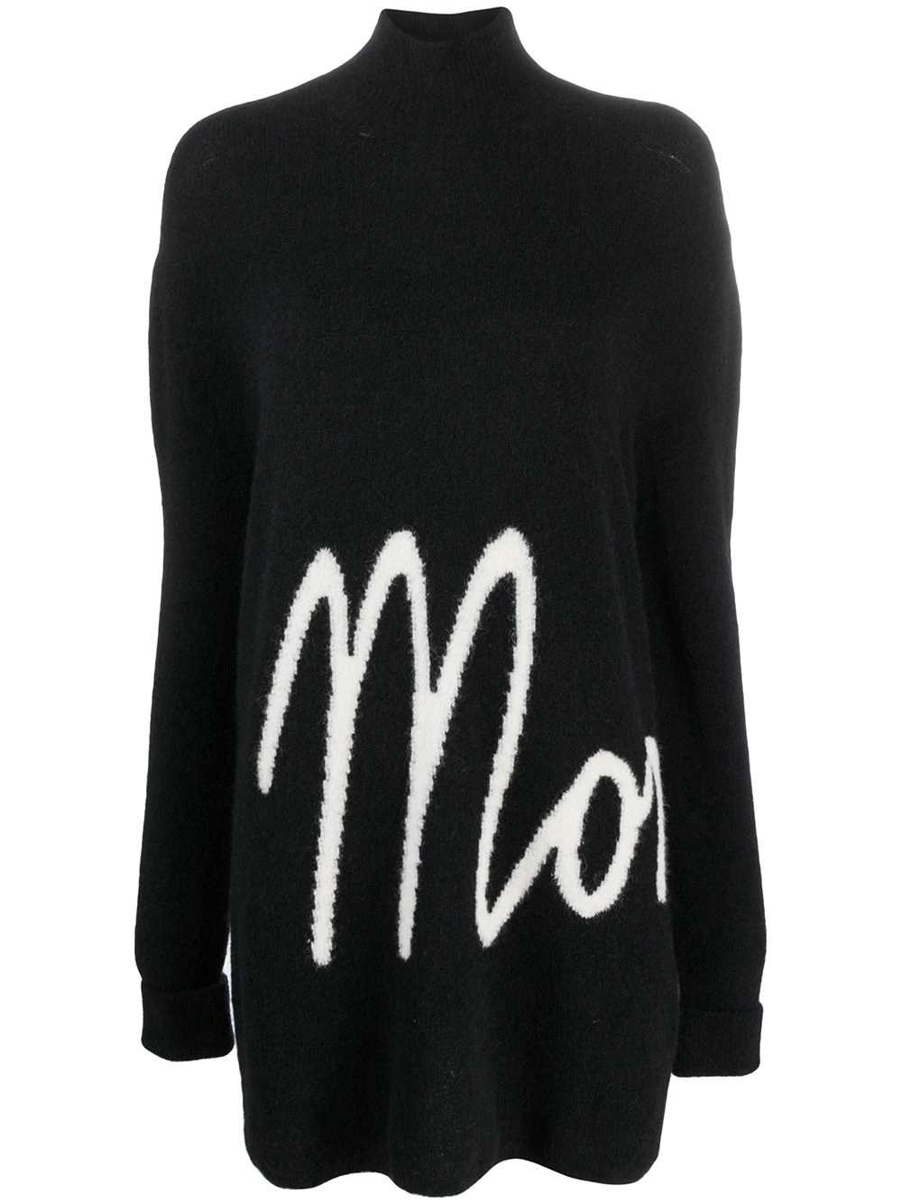 oversized logo intarsia jumper - 1