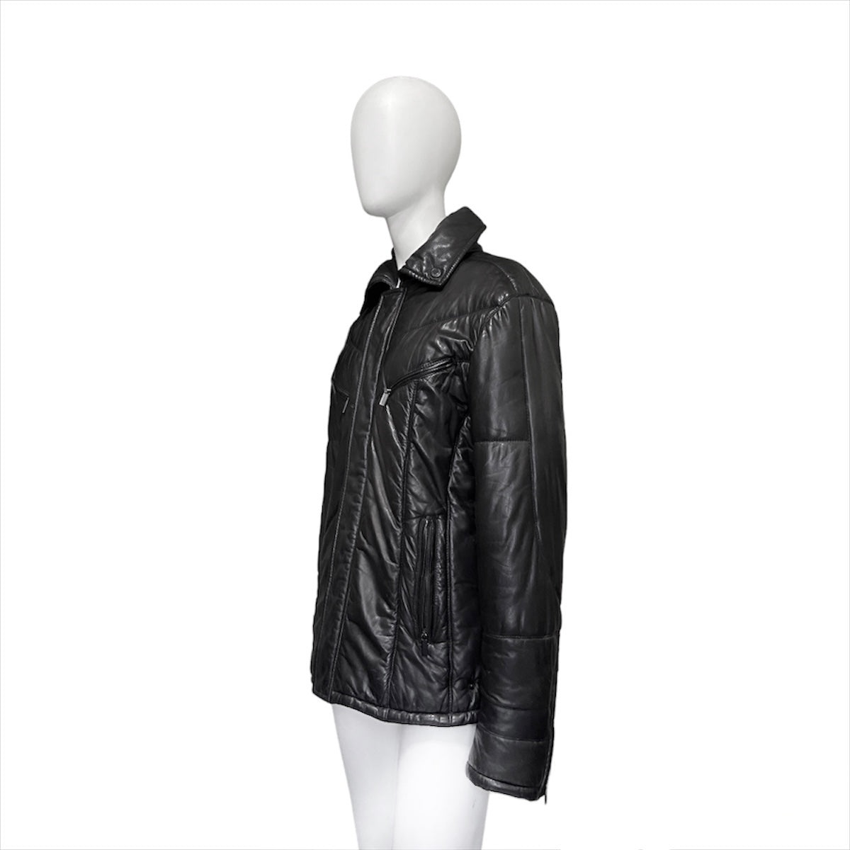 Gucci Fall 1998 Tom Ford Lambskin Leather Quilted Down Puffer Jacket 48 - 6