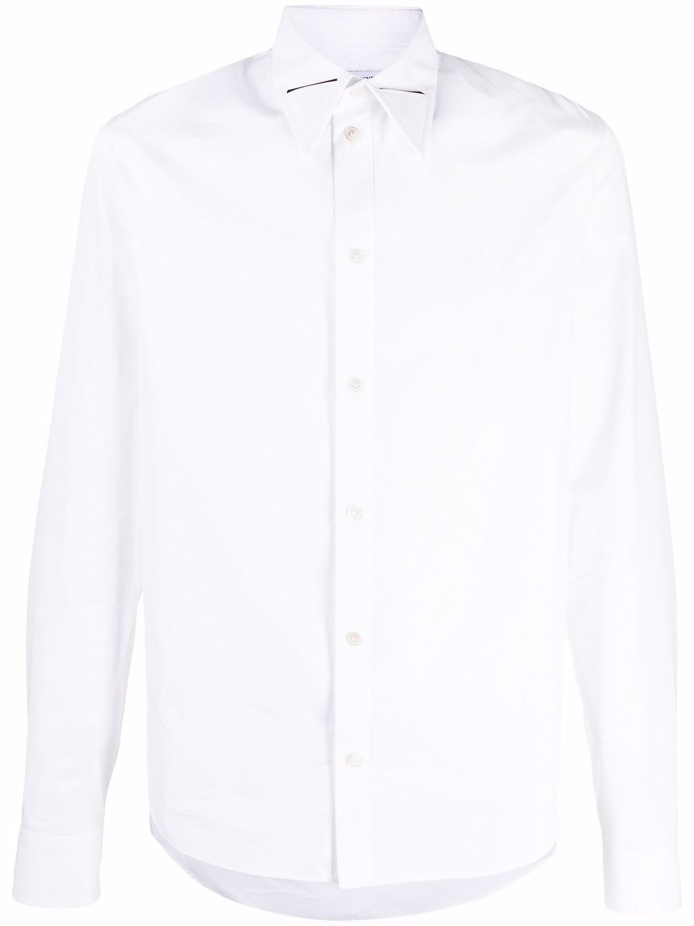 pointed cut-out collar shirt - 1