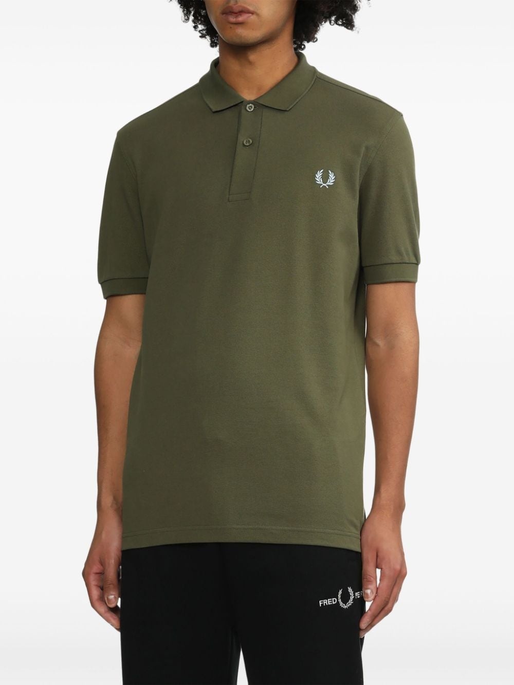 logo-embroidered cotton polo shirt - 3