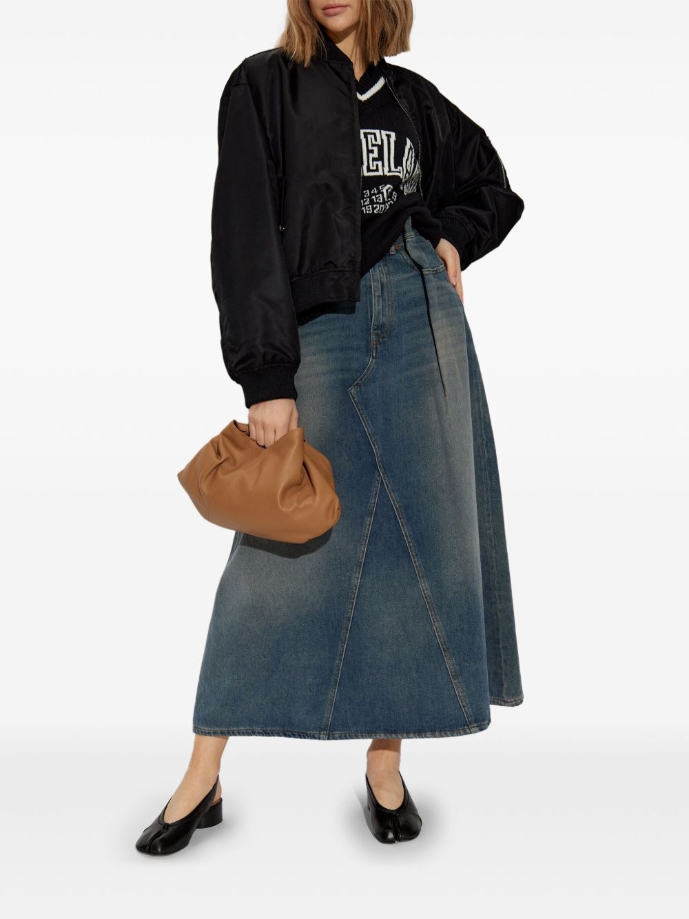 distressed effect skirt - 2