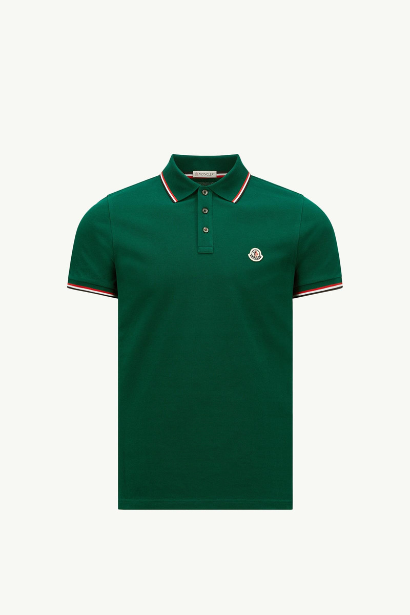 Tricolor-Trimmed Cotton Piquet Polo Shirt 1