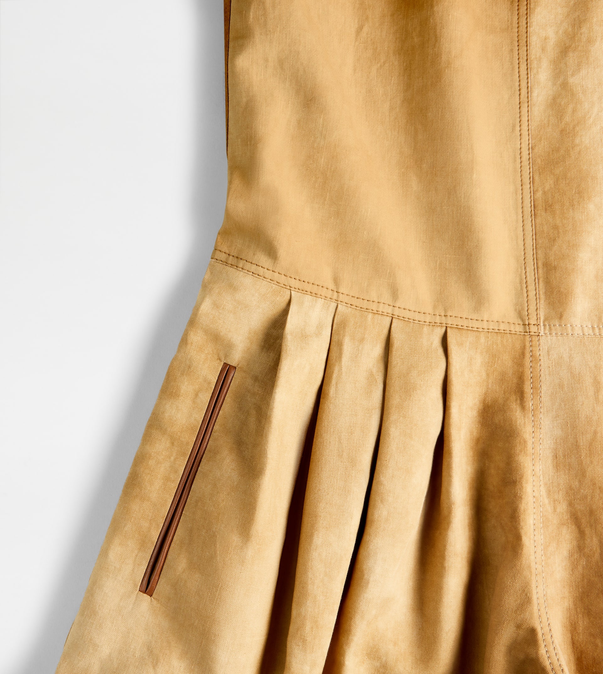 LINEN BLEND SHORT JUMPSUIT - BROWN - 9