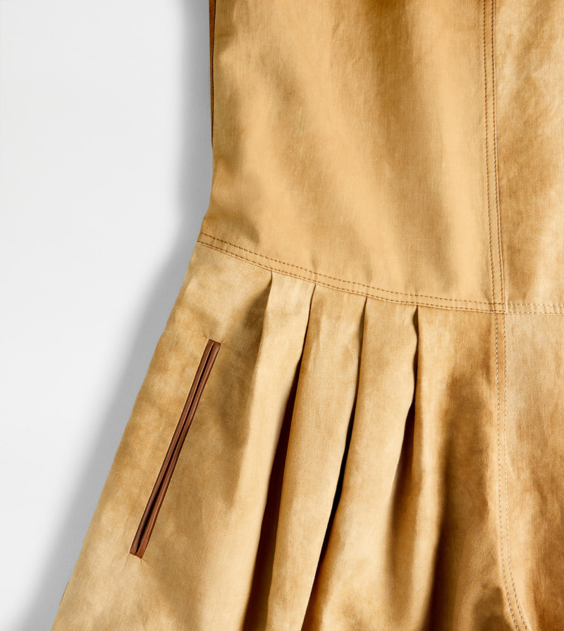 LINEN BLEND SHORT JUMPSUIT - BROWN 9