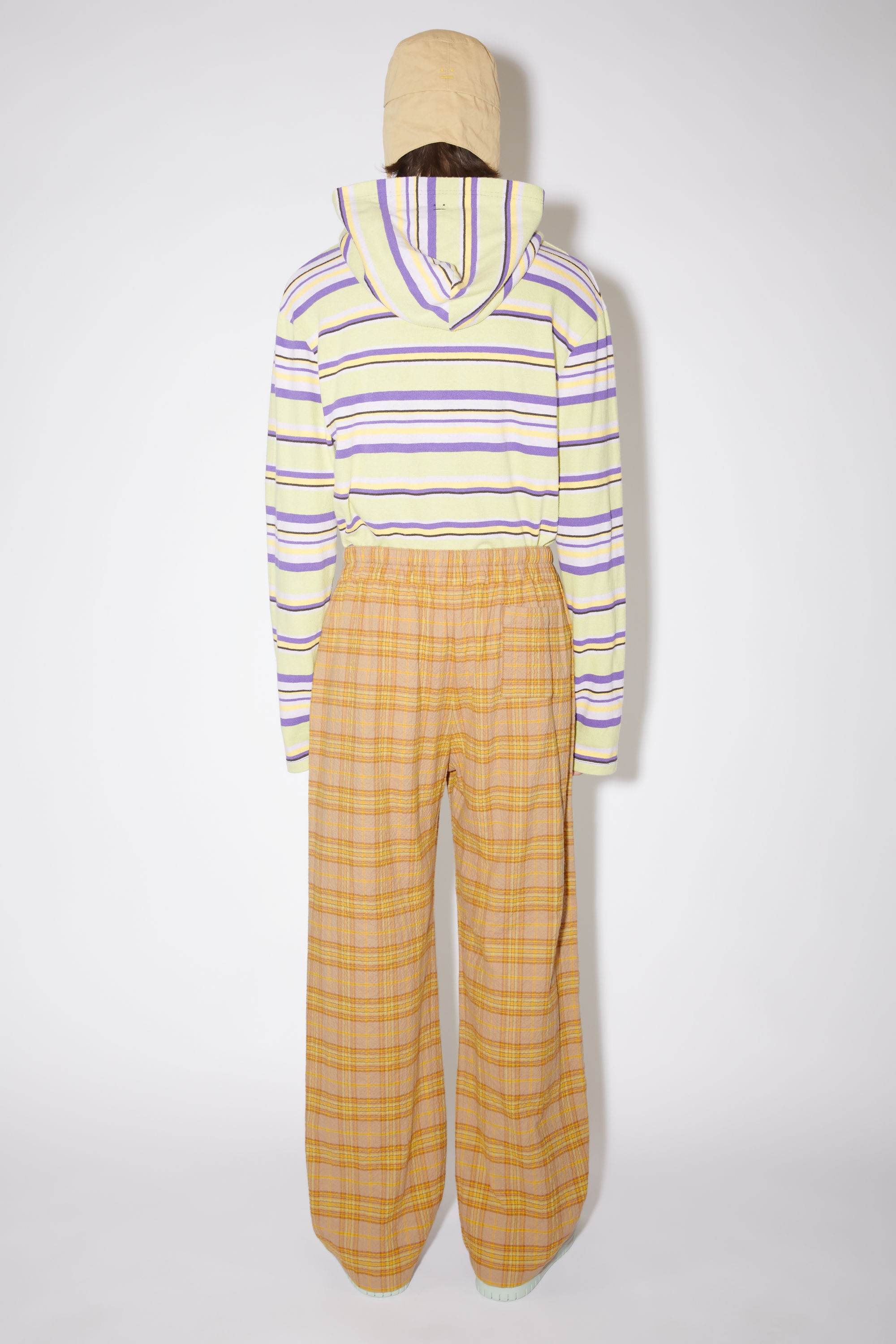 Check trousers - Brown/orange - 3