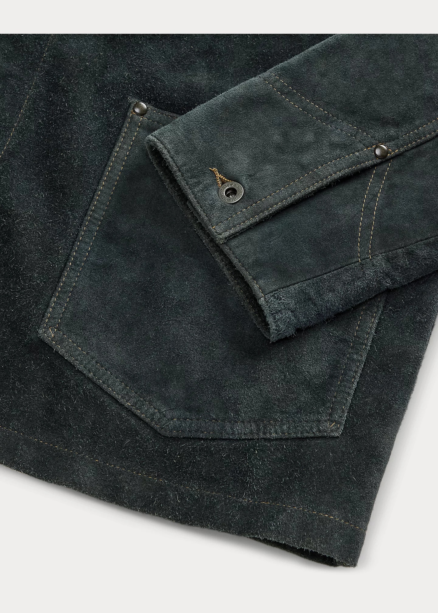 Indigo Roughout Suede Jacket - 4