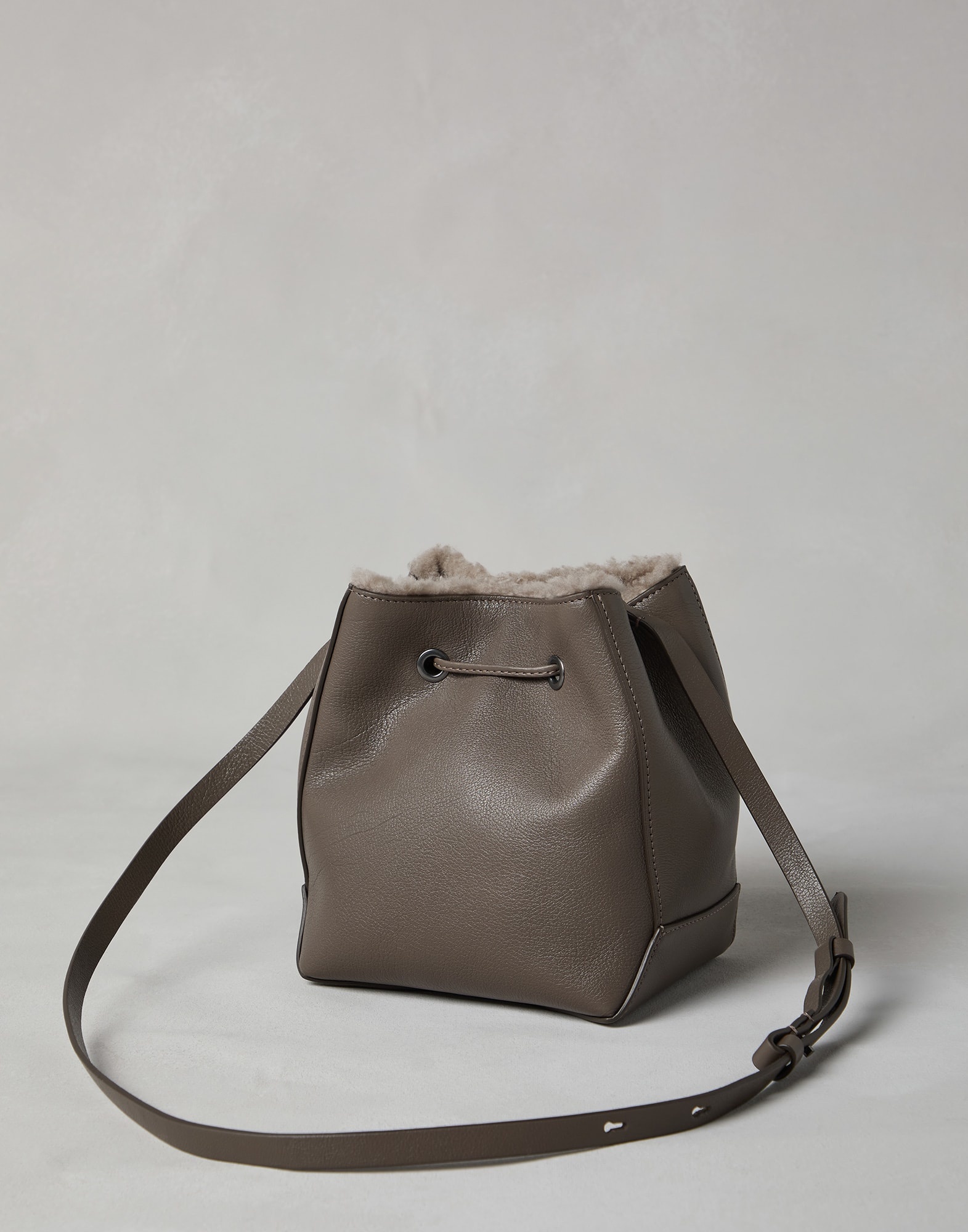 BC Duo small bucket bag in classic leather with monili - 2