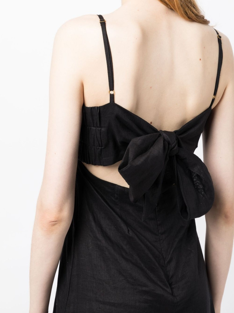 square-neck linen midi dress 5