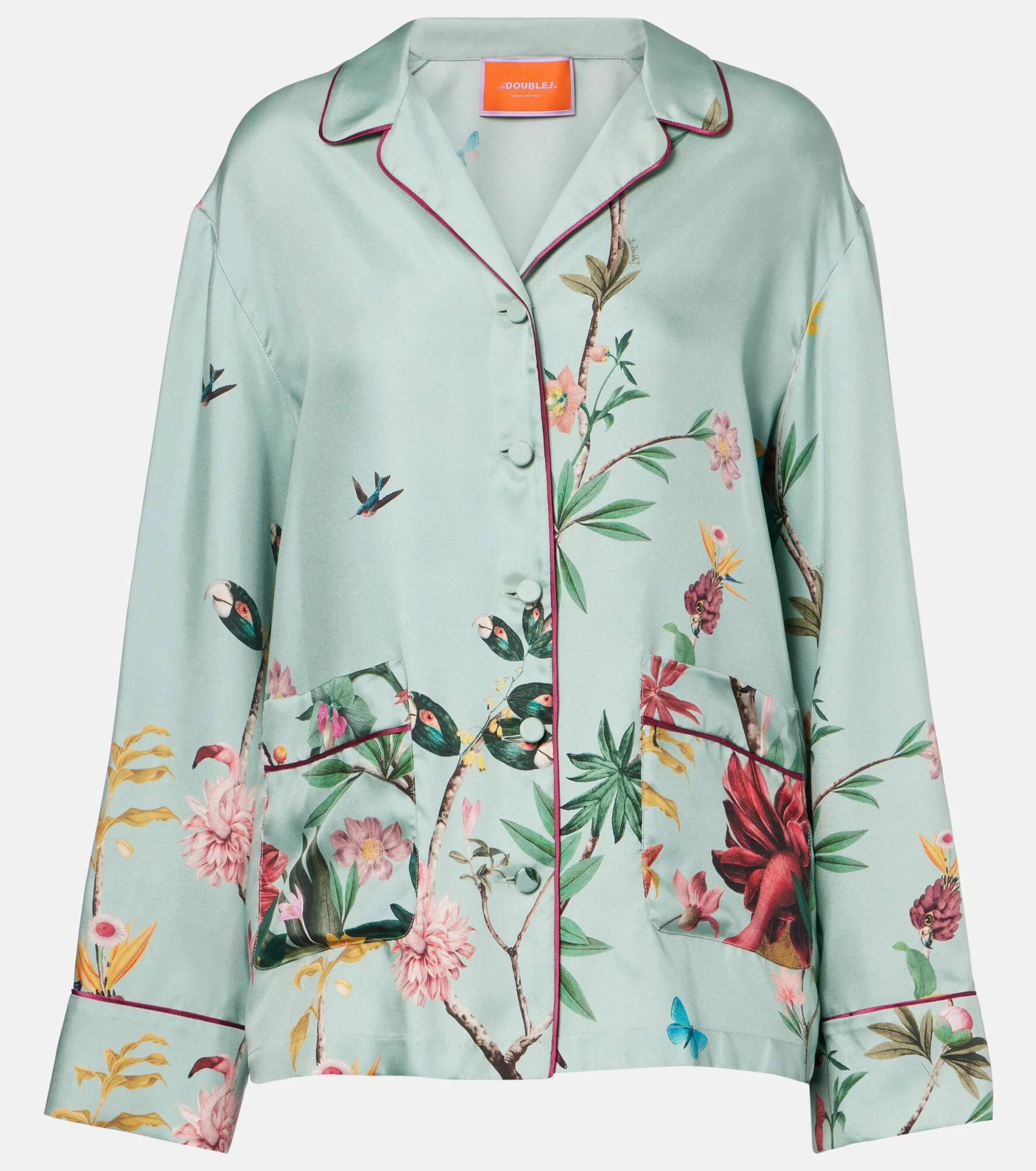 Printed silk shirt - 1