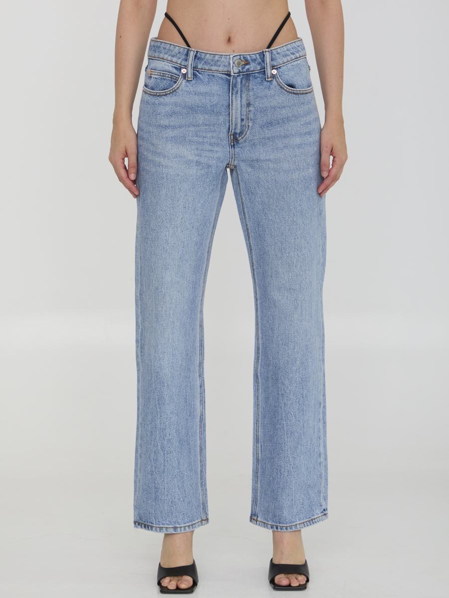 Alexander Wang JEANS WITH PRE-STYLED THONG - 1