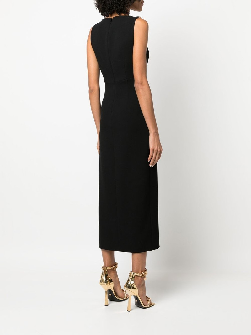 V-neck side-slit dress 4
