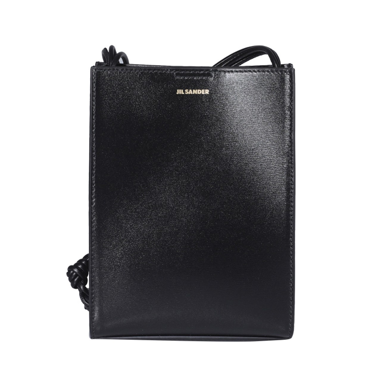 black leather tangle shoulder bag - 1