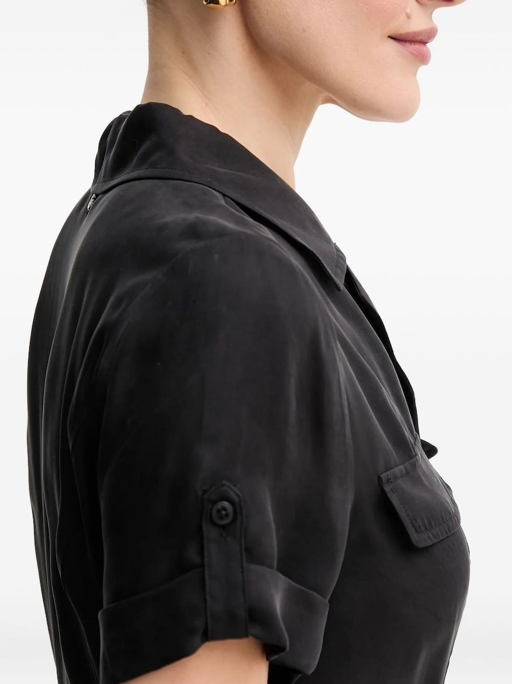 belted flap-pocket jumpsuit - 4