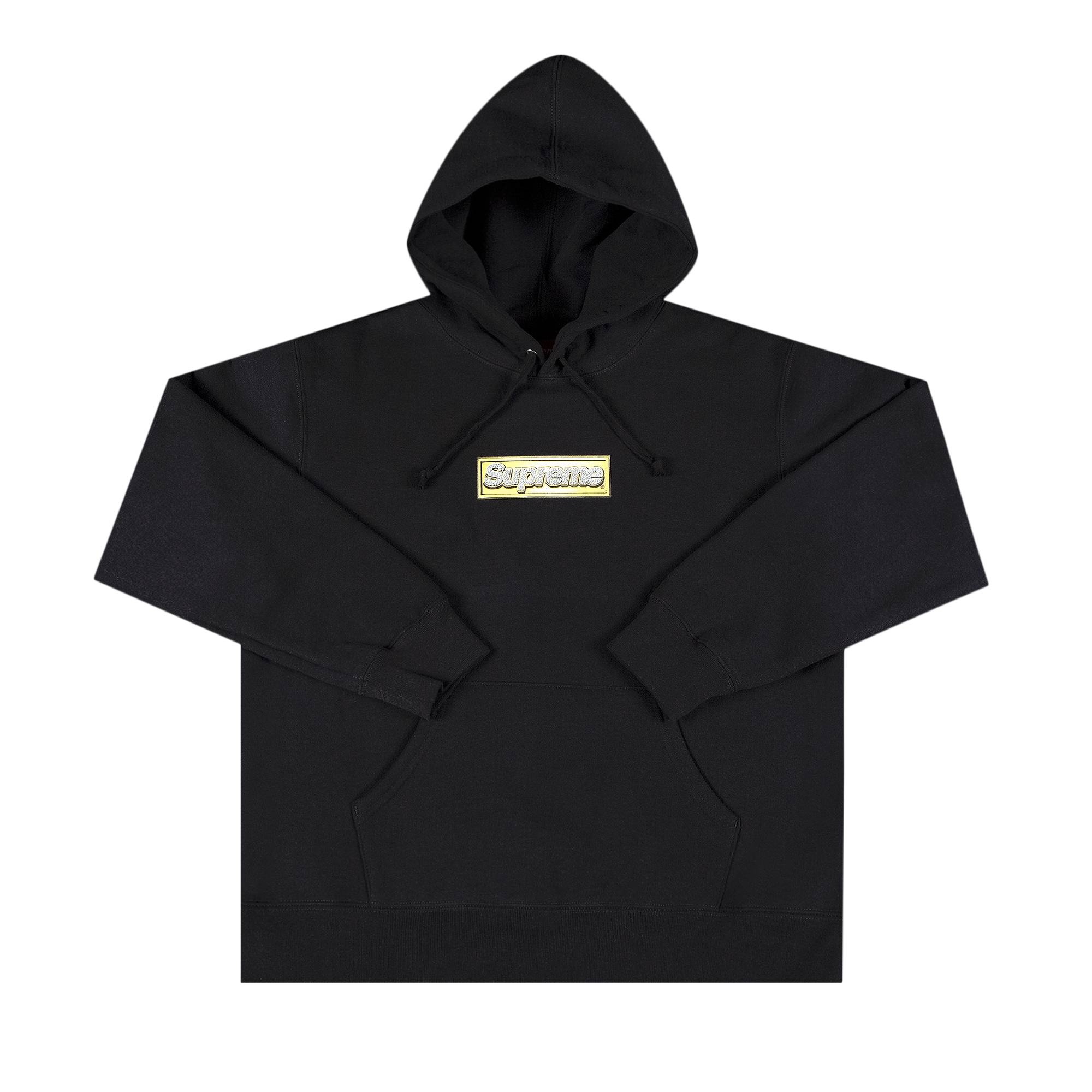 Supreme Bling Box Logo Hooded Sweatshirt 'Black' - 1