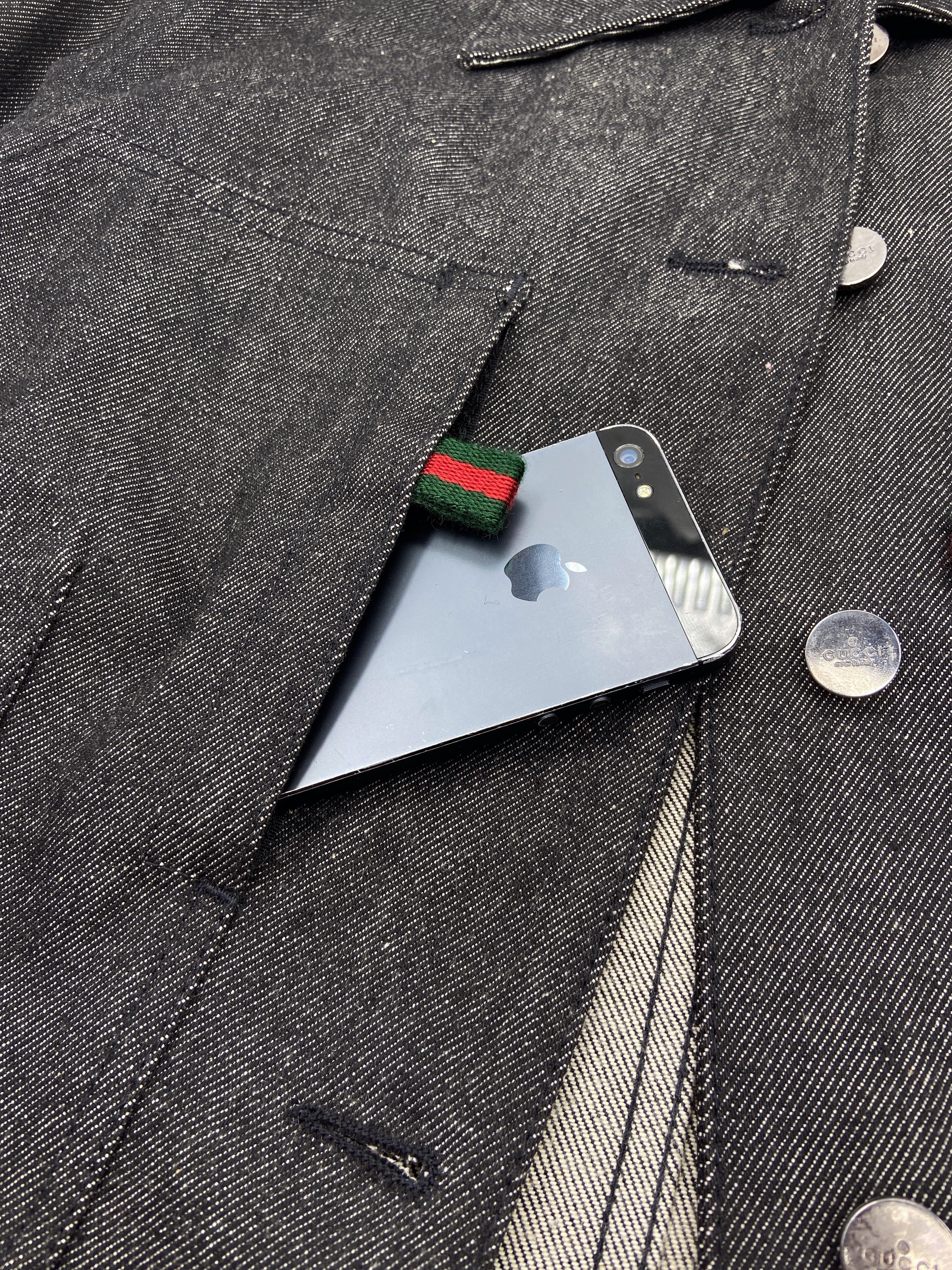 Gucci Fall 1999 Tom Ford Black Selvedge Denim Jacket 40 - 8