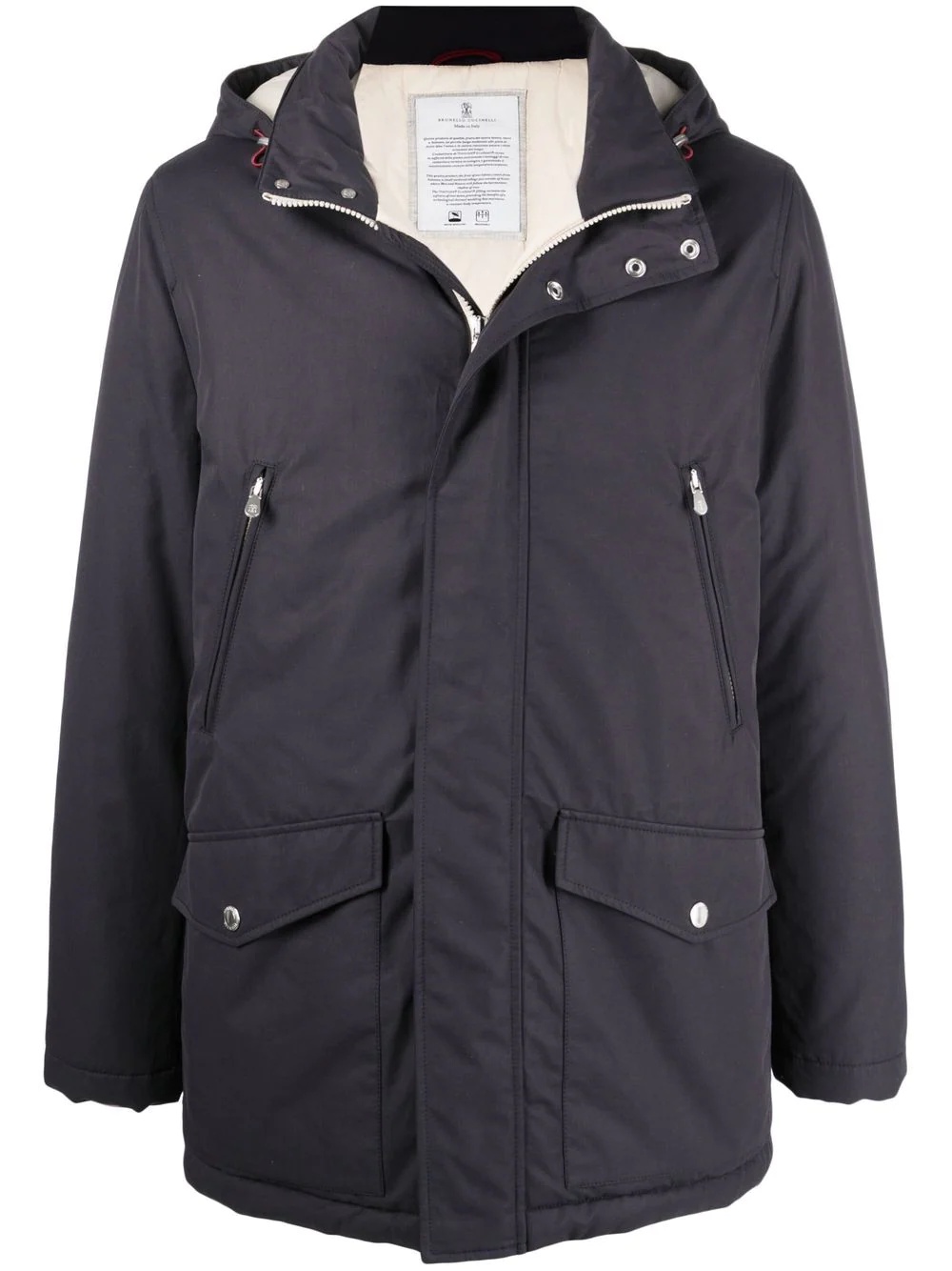 detachable-hood padded jacket - 1