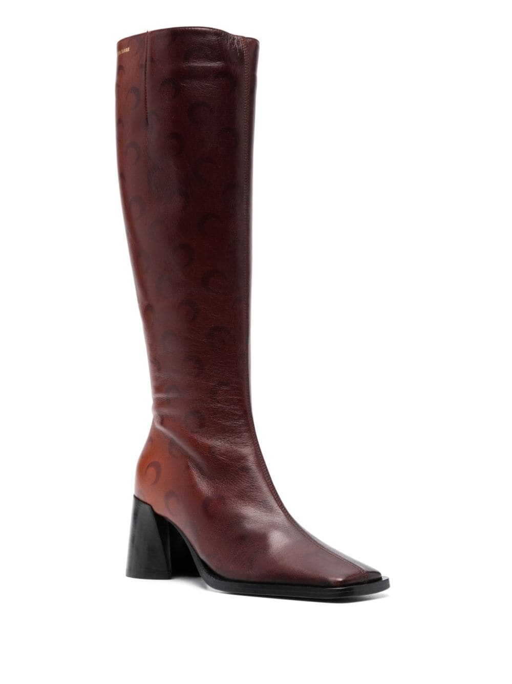 70mm airbushed-leather knee boots - 2