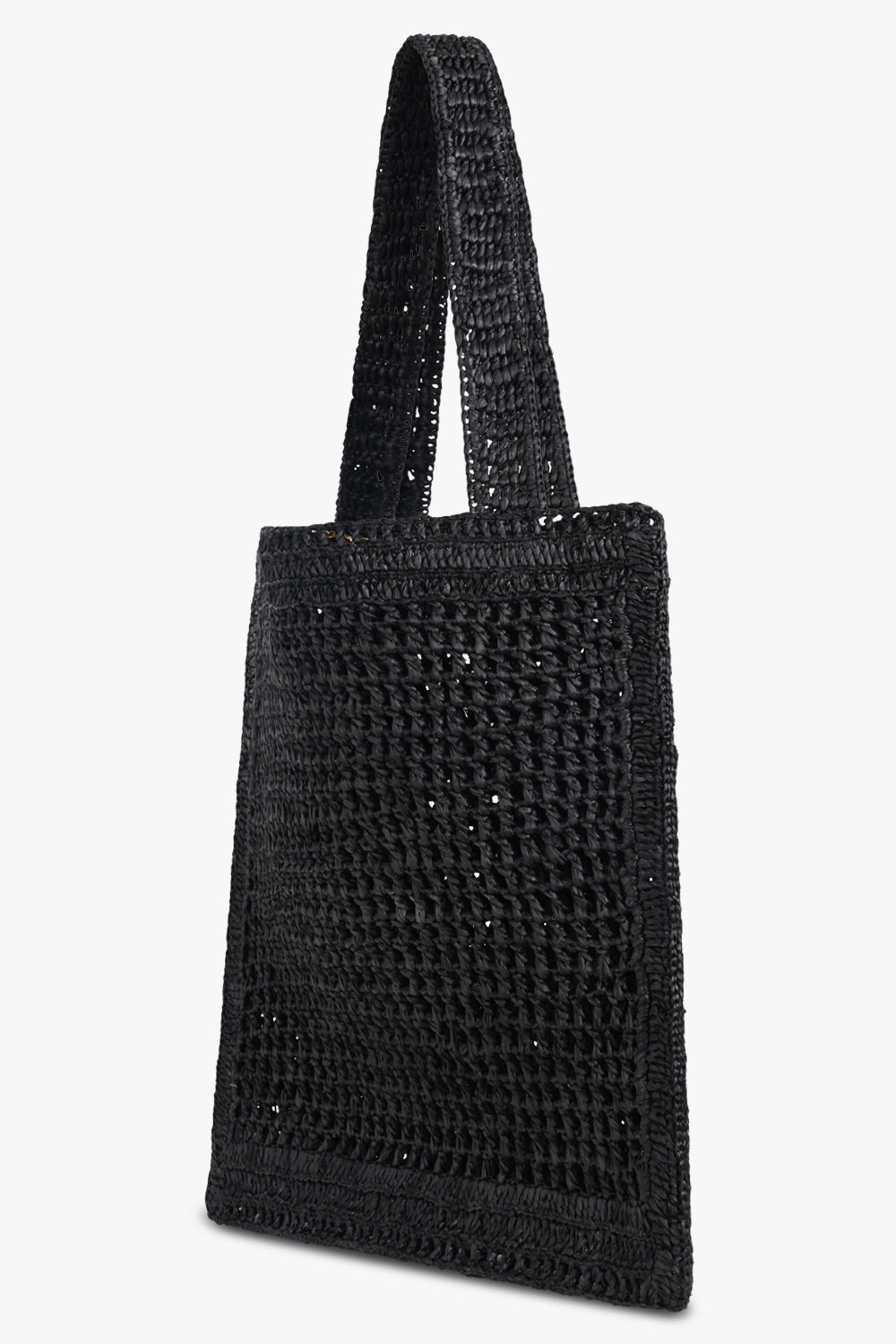 SUMMER BANANA RAFFIA TOTE BAG | BLACK - 2