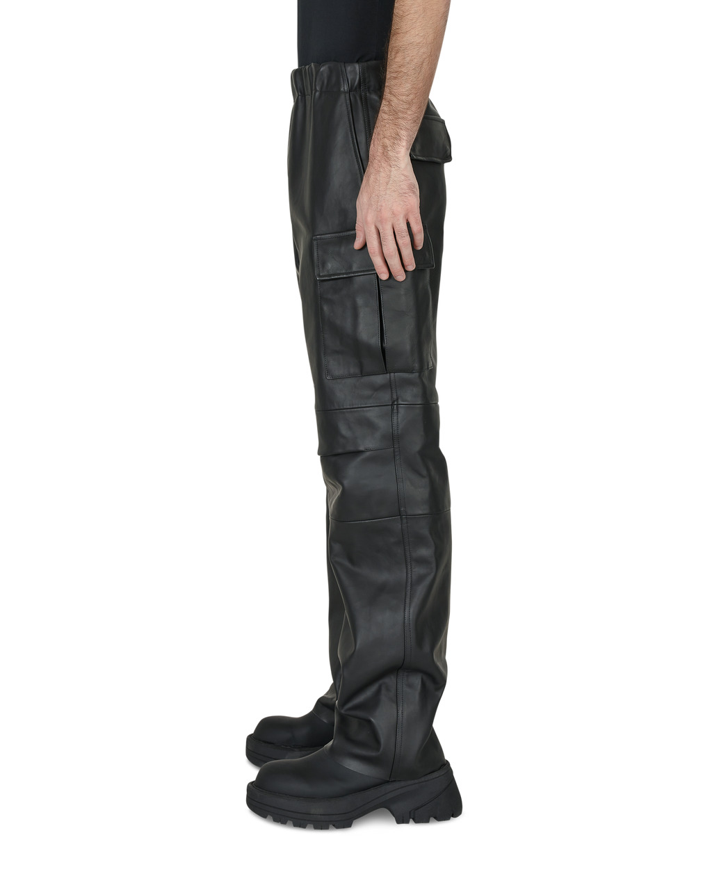 LEATHER CARGO PANT - 4