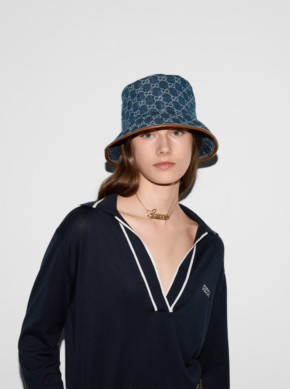 Gucci Women Blue Bucket Hat In Gg Canvas Woman - 4