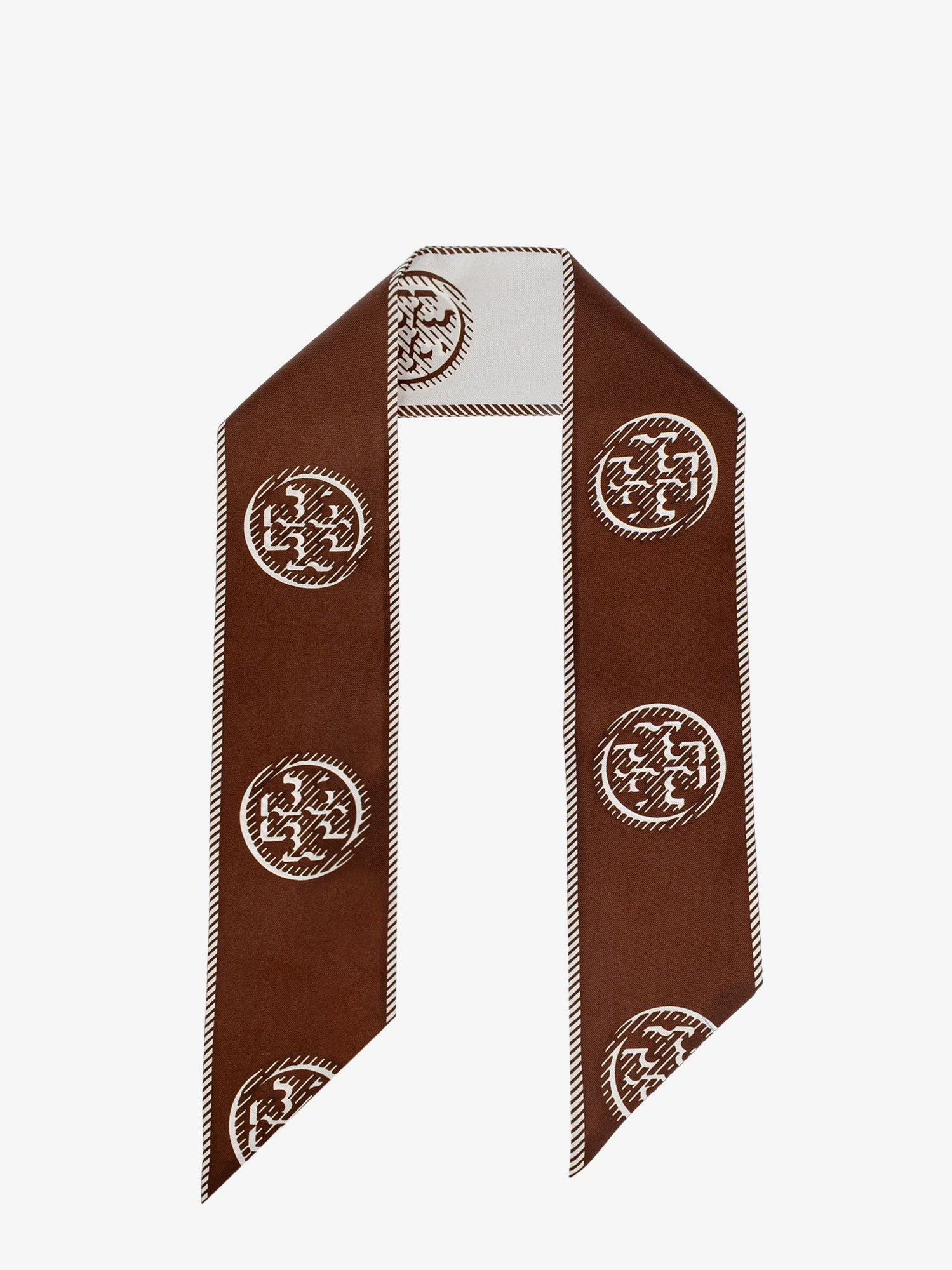 TORY BURCH - Tory Burch Medallion Logo Ribbon Silk Tie - 1