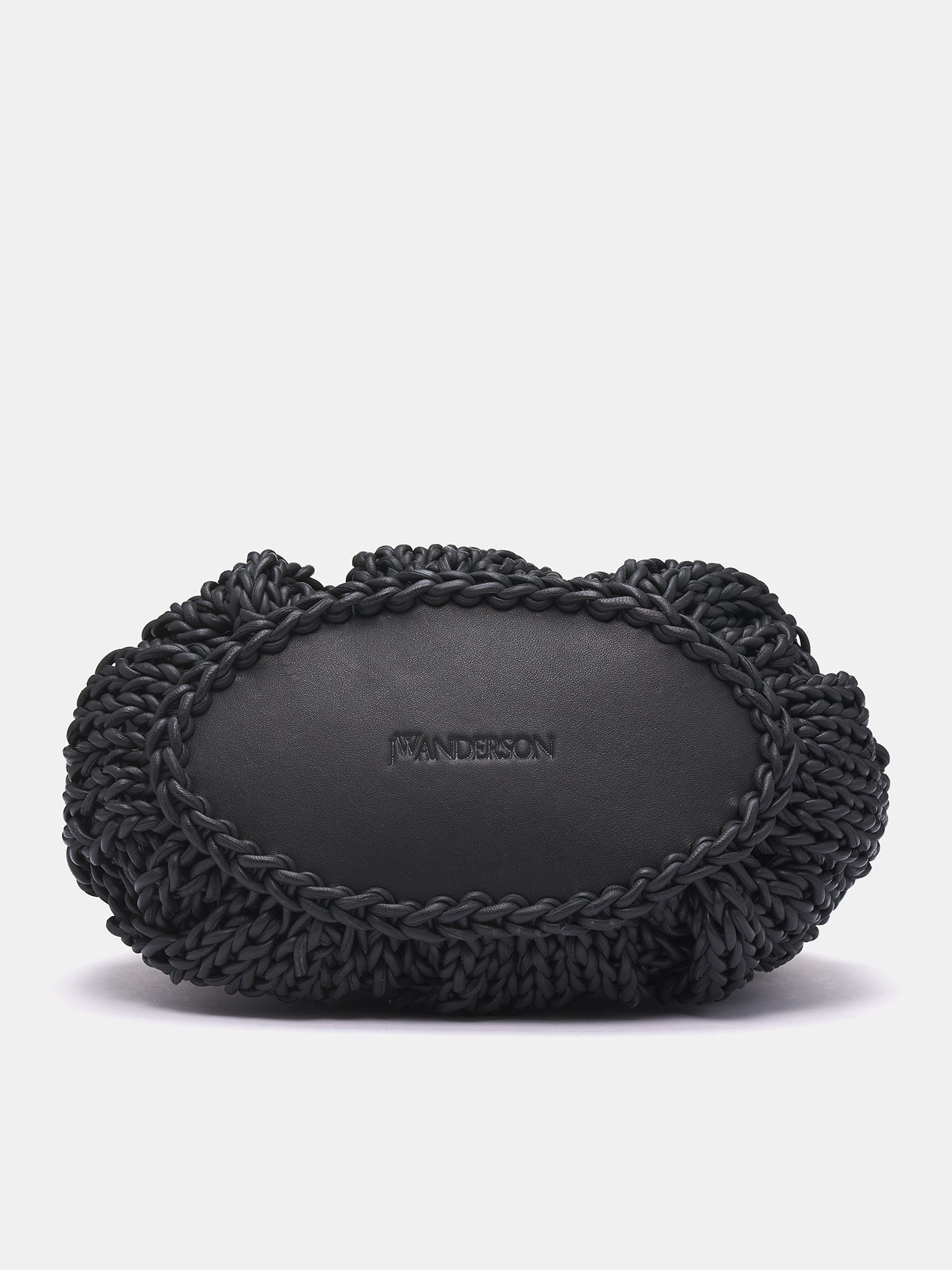 Small Leather Cable Knit Bag - 3