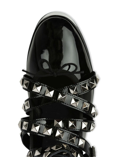 Noir Kei Ninomiya stud-embellished leather loafers outlook
