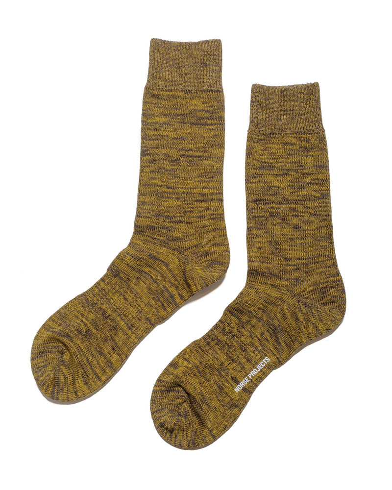NORSE PROJECTS Bjarki Cotton Twist Sock Facade Yellow outlook