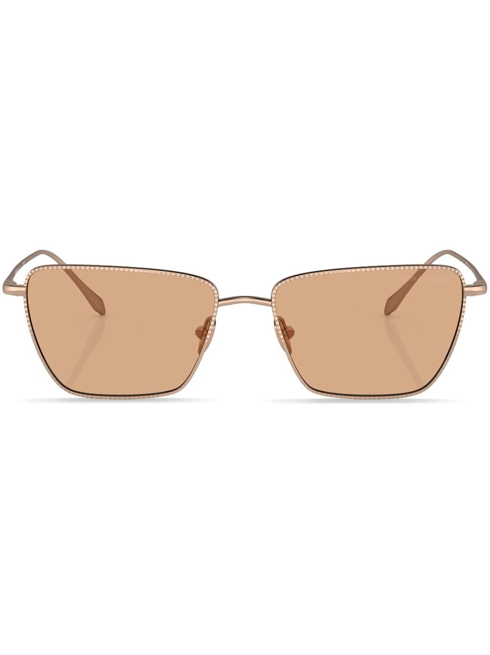 tinted-lens rectangle-frame sunglasses - 1