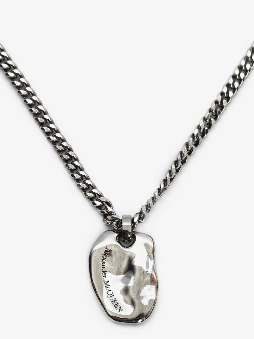 Short Molten Necklace in Antique Silver - 2