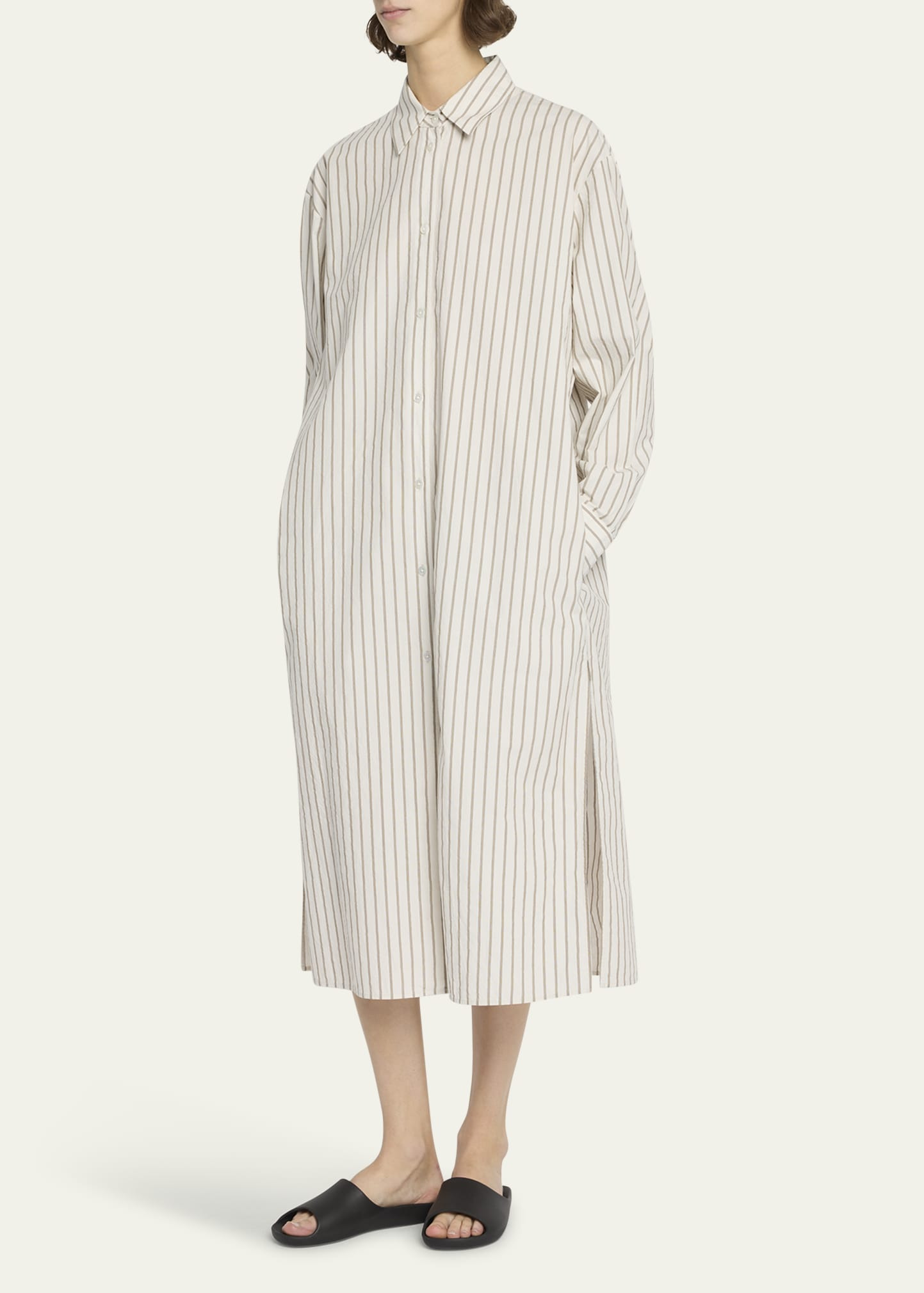 Chihiro Striped Midi Shirtdress - 4