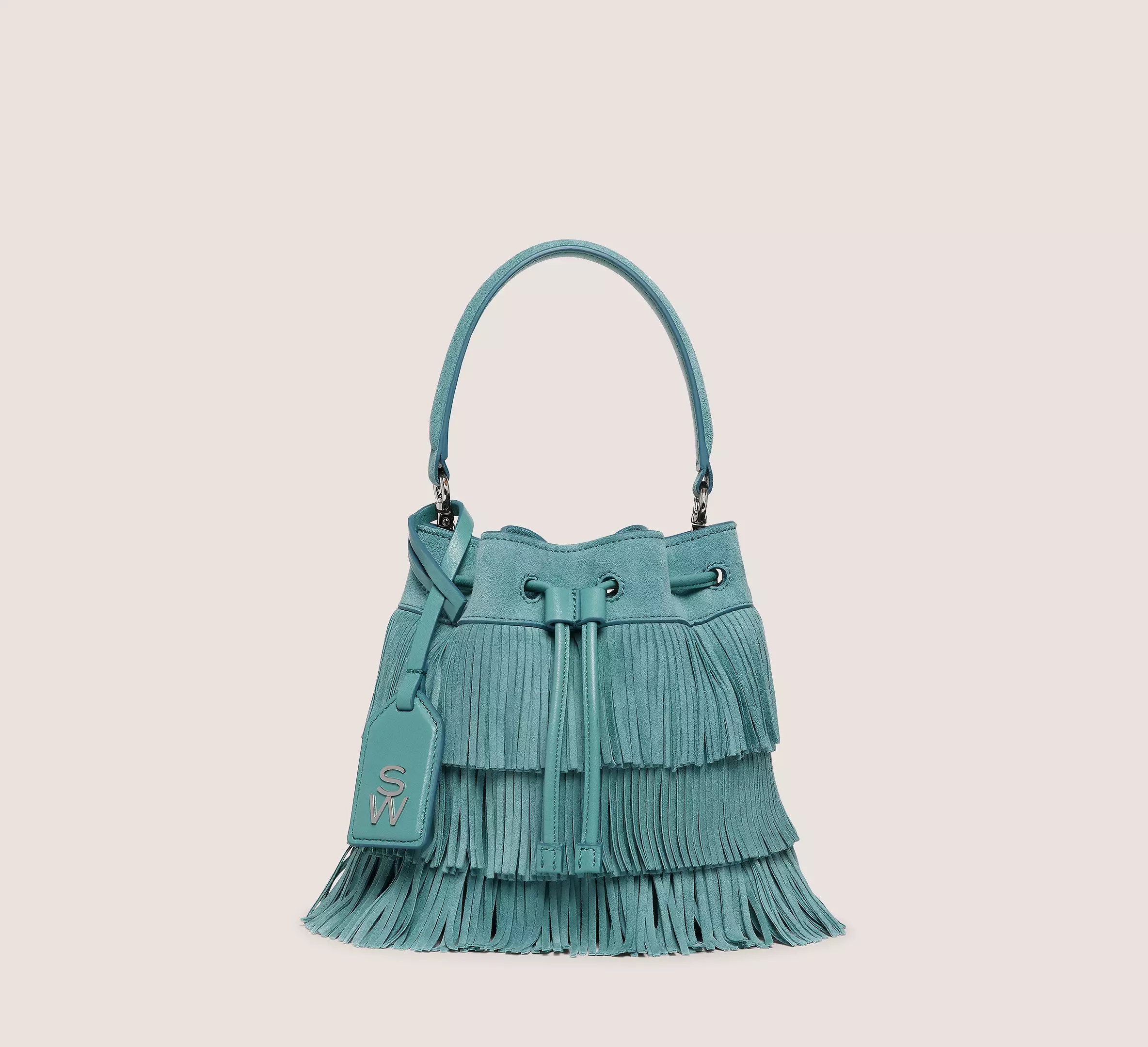 RAE FRINGE MINI BUCKET BAG - 1