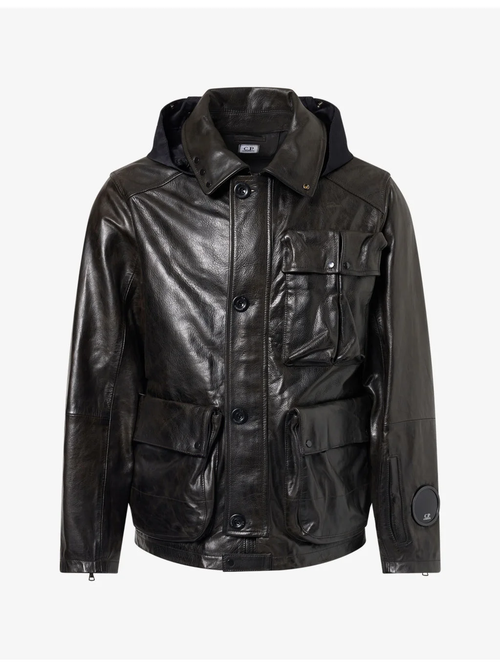 Millie Goggle-Hood Leather Jacket - 1