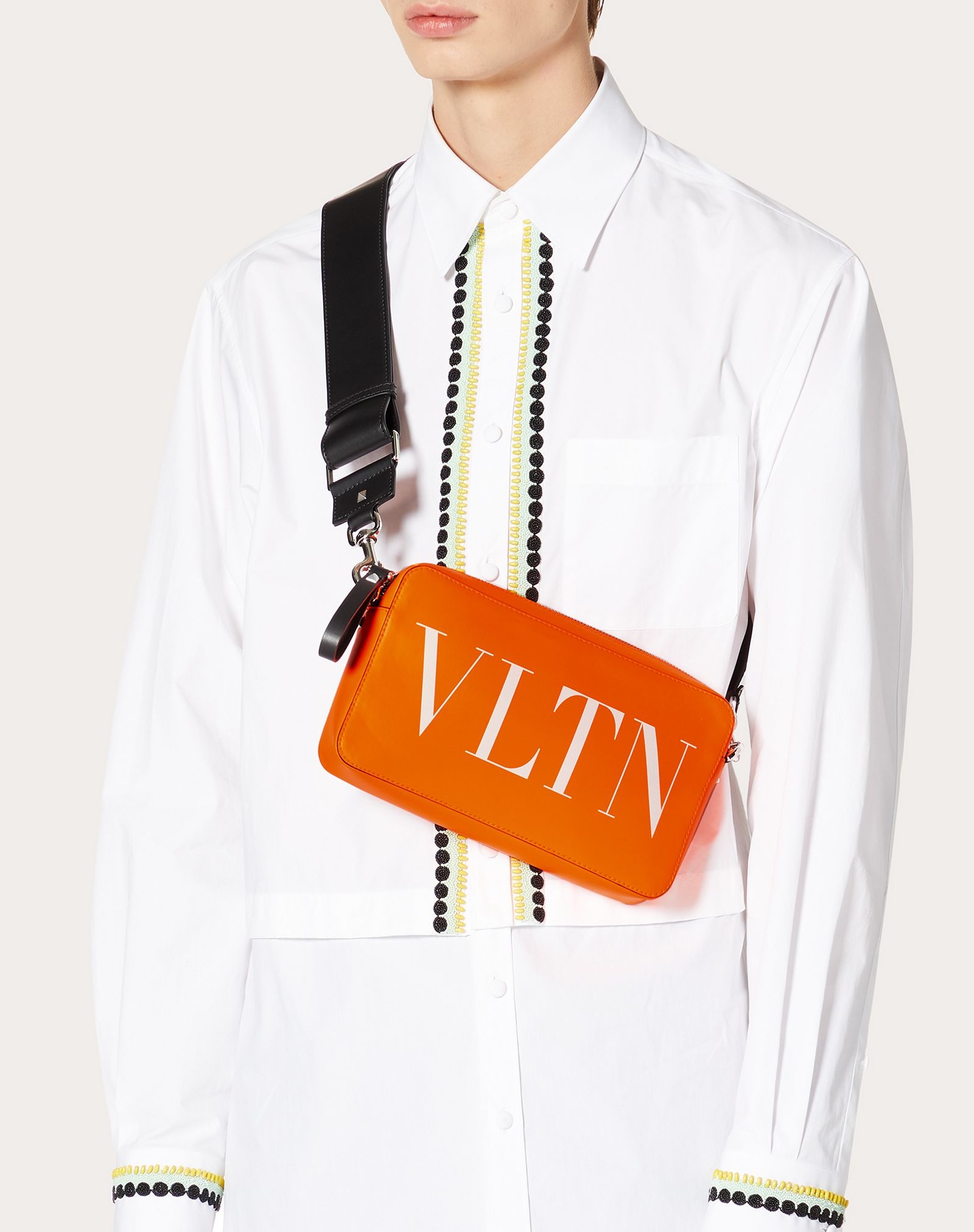 VLTN Fluorescent Leather Crossbody Bag - 6