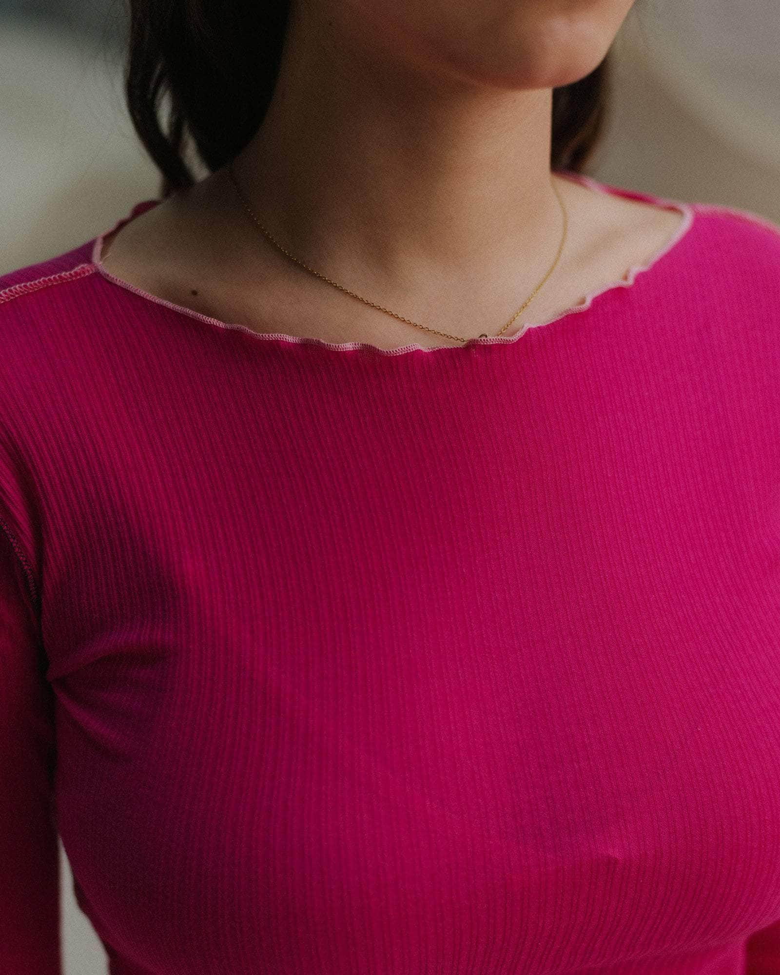Vein Long Sleeve Tee - Organic Cotton Rib - 4