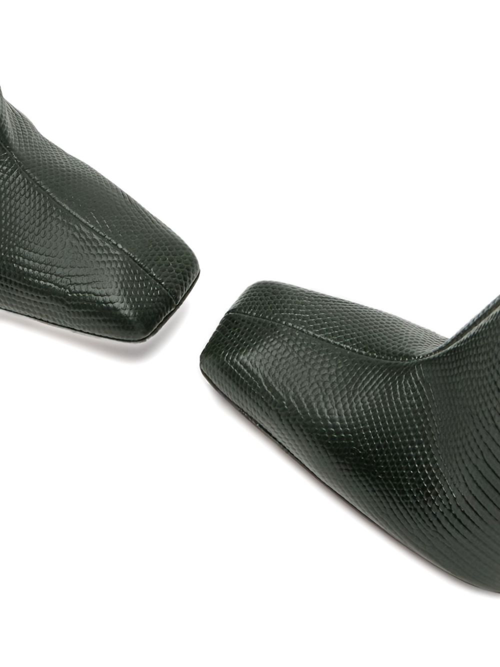 90mm Marcelle snakeskin-effect leather square-toe boots - 3