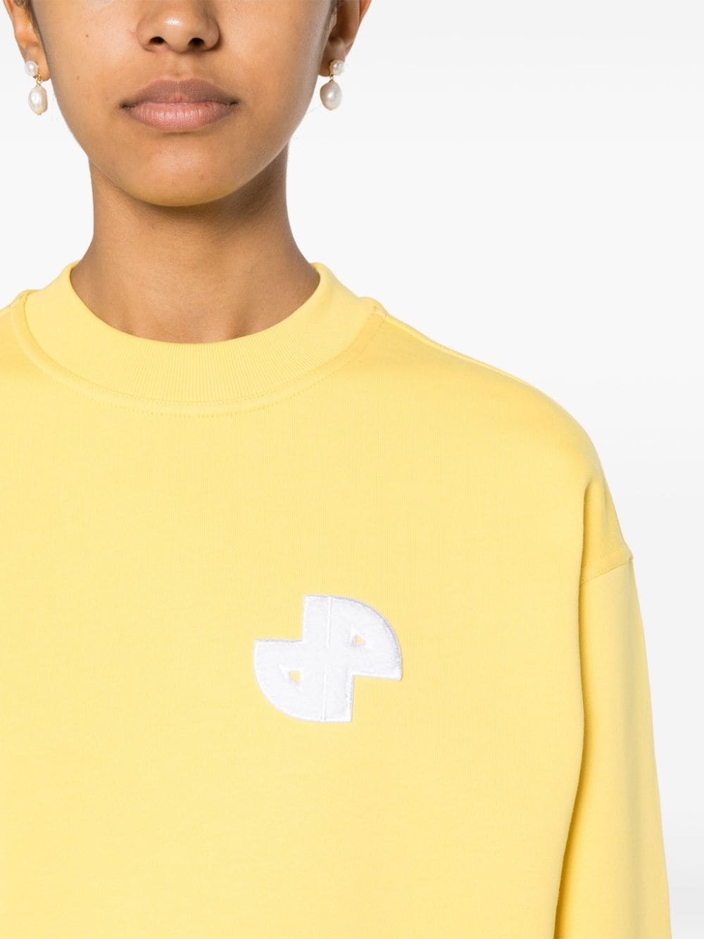 logo-appliquÃ© cotton sweatshirt - 5