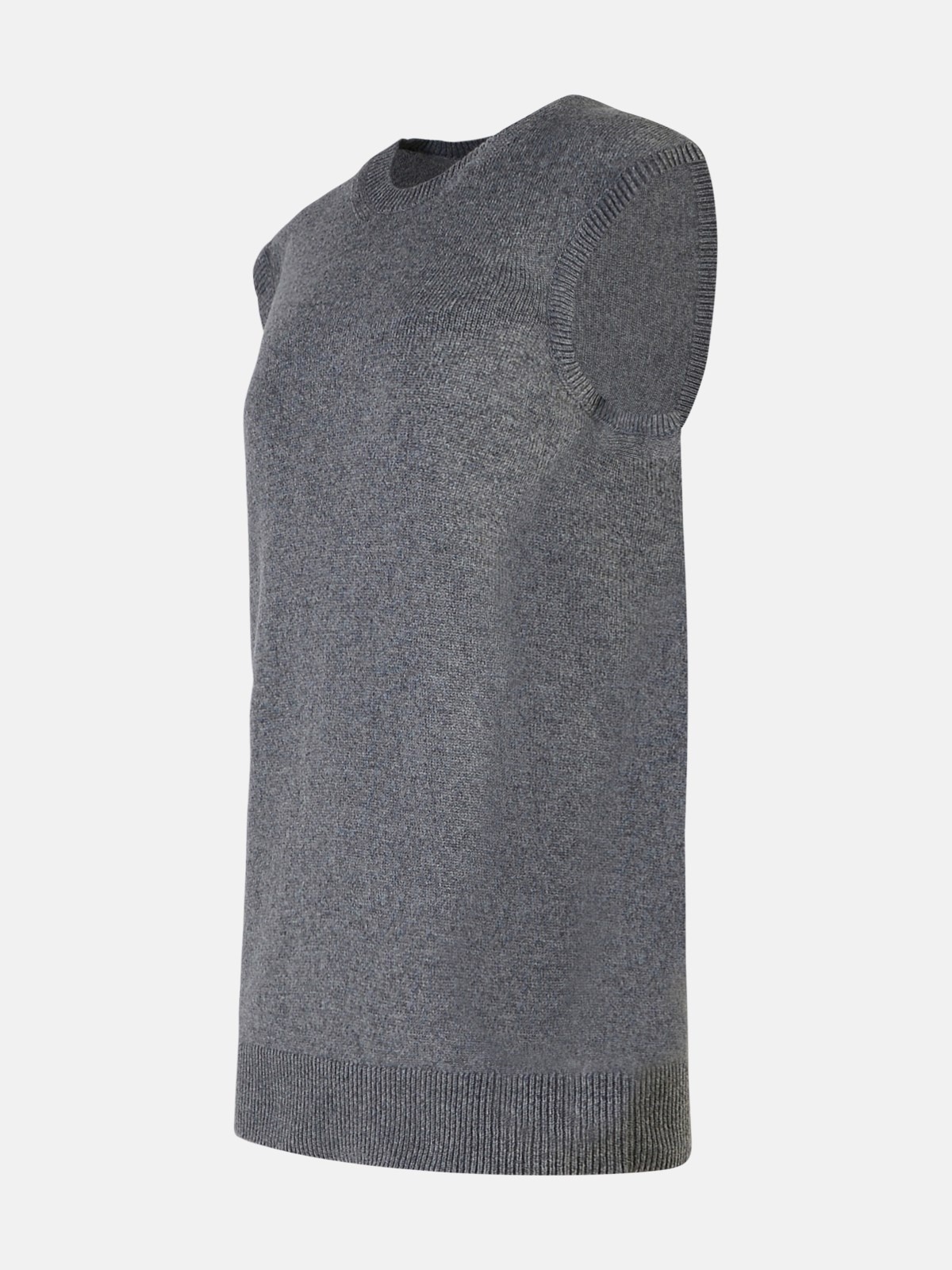 'STELLA MCCARTNEY' SLEEVELESS GREY CASHMERE SWEATER - 2