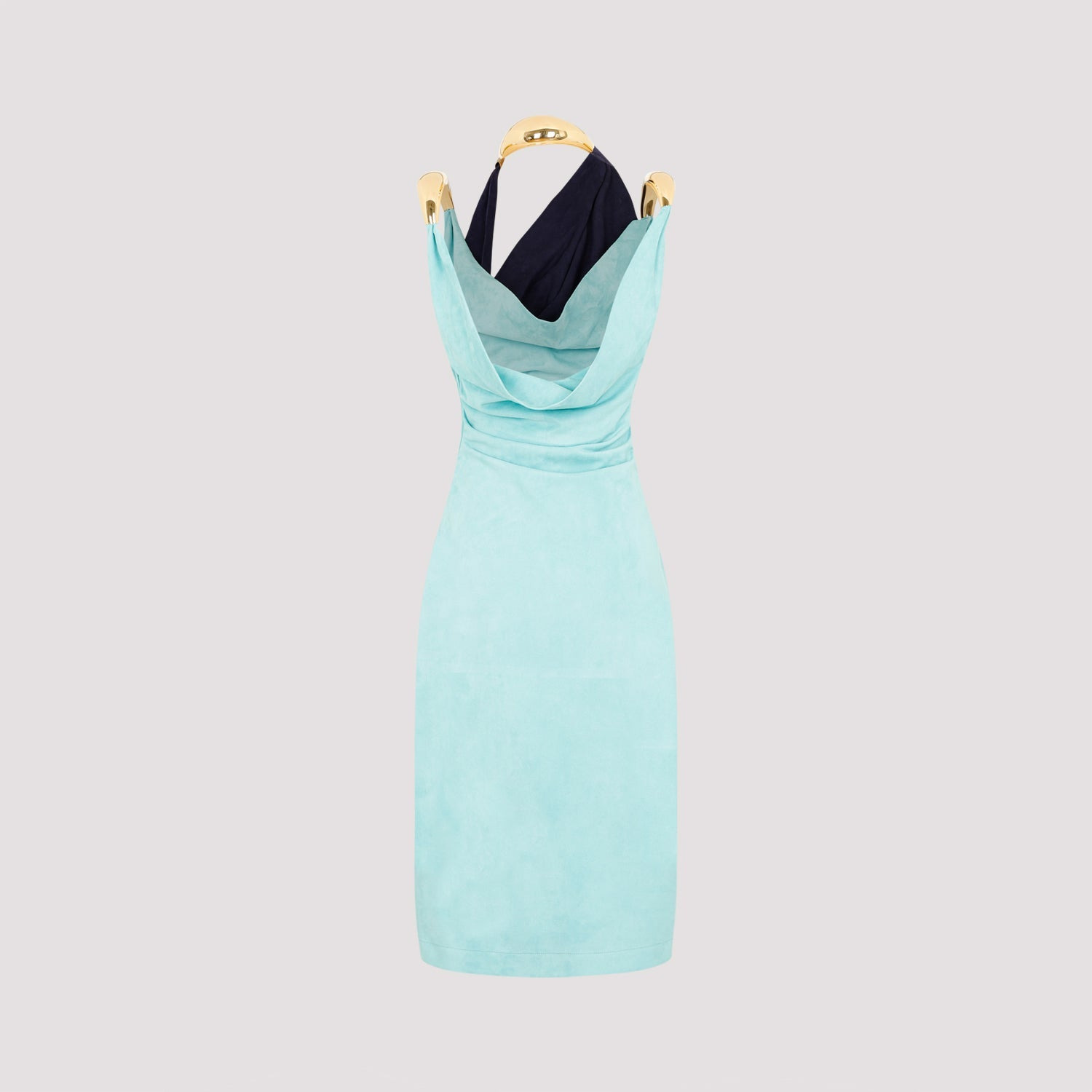 Bottega Veneta Fluid Suede Midi Dress With Metal Detail Women - 2