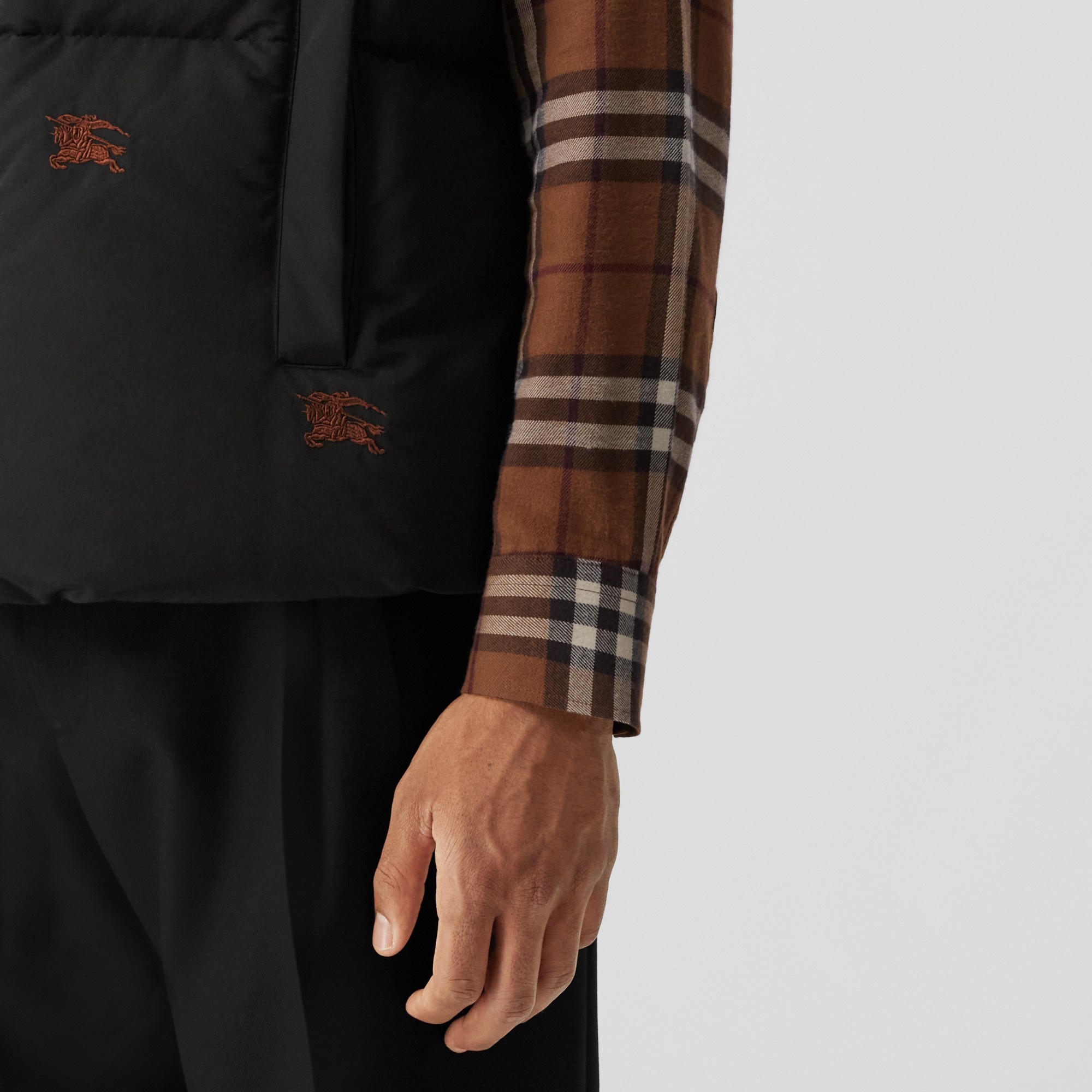Embroidered EKD Nylon Puffer Gilet - 5